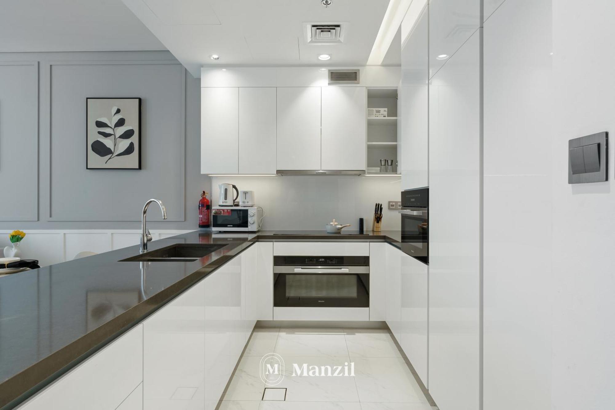 Apartment Manzil - 2br In District One With Lagoon & Burj Views *